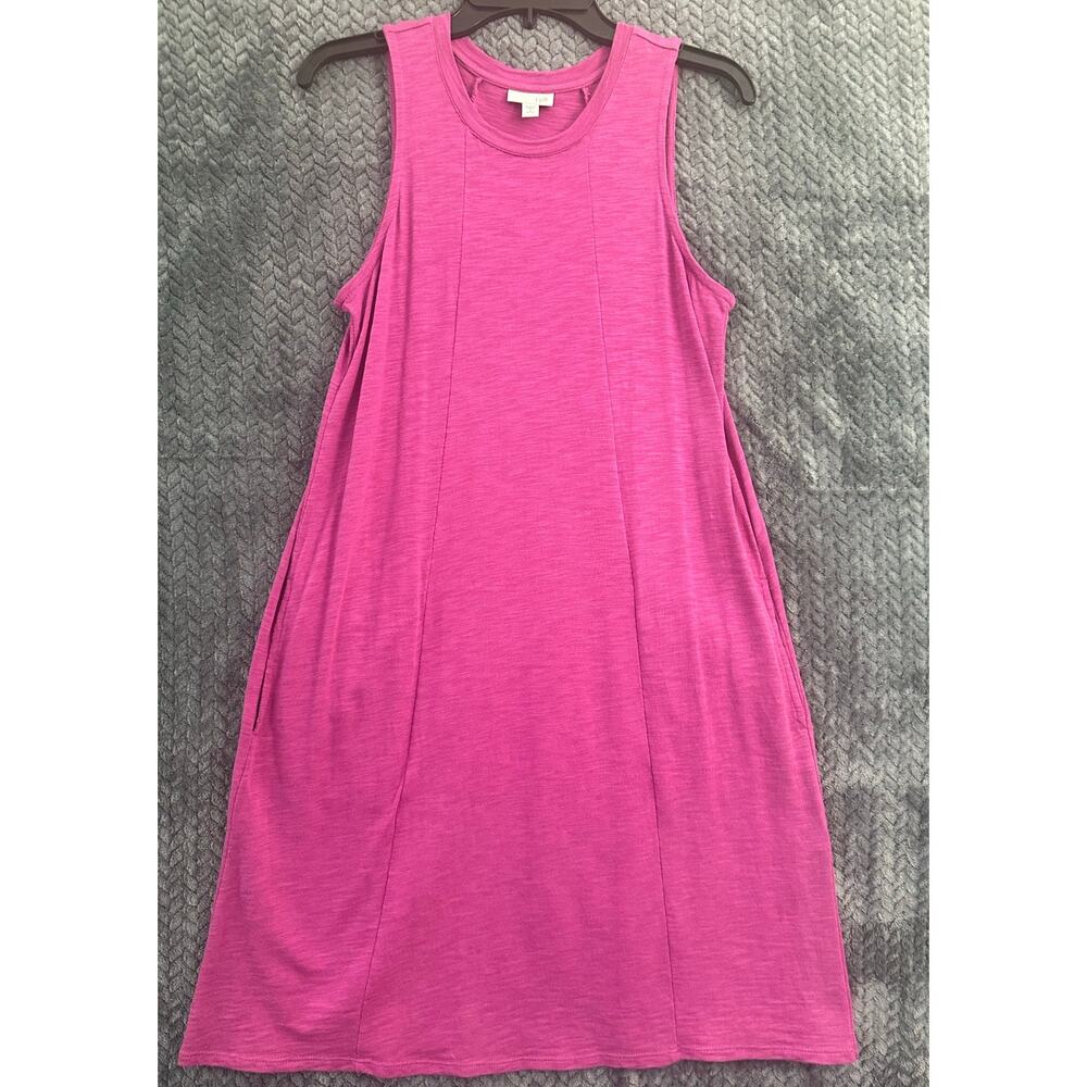 J. Jill Pink Pocket Tank Dress S Petite PS Beachy Modal Cotton